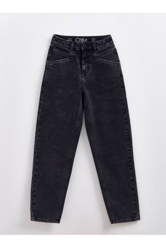 Джинси жіночі Conte Mom Fit CON-381 з високою посадкою та кокеткою