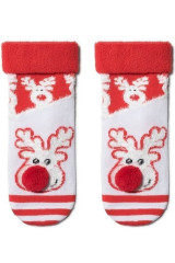 Шкарпетки дитячі Conte-kids Новорічні 19С-70СП (444) махрова стопа