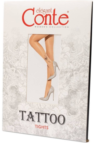 Колготки жіночі Conte Fantasy Tattoo з малюнком Light Love