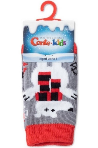 Шкарпетки дитячі Conte-kids Новорічні 21С-64СП (647) Білий ведмедик